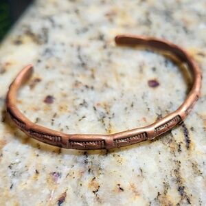 Copper Textured Cuff Bracelet